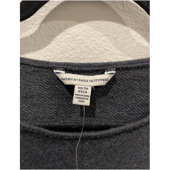 AMERICAN EAGLE Red Floral Embroidered Bell Long Sleeve Sweatshirt - Picture 2 of 5